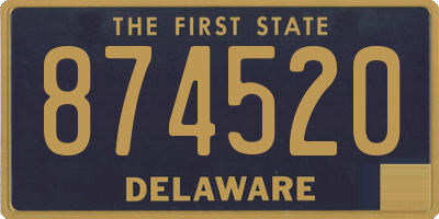 DE license plate 874520