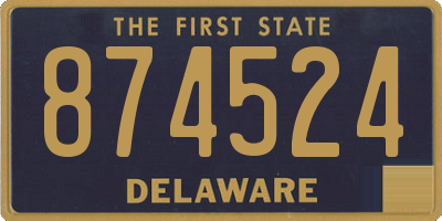 DE license plate 874524