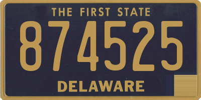 DE license plate 874525