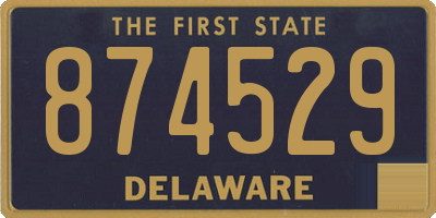 DE license plate 874529
