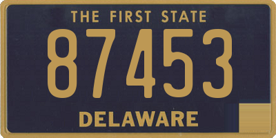 DE license plate 87453