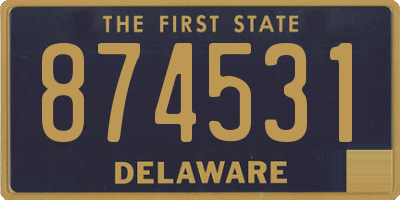 DE license plate 874531