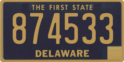 DE license plate 874533