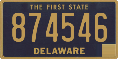 DE license plate 874546