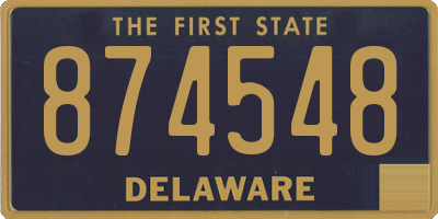 DE license plate 874548