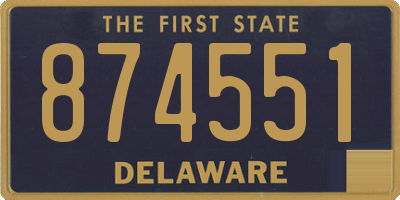 DE license plate 874551