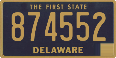DE license plate 874552