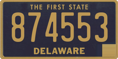 DE license plate 874553