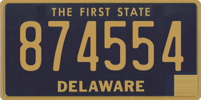 DE license plate 874554