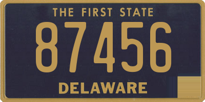 DE license plate 87456