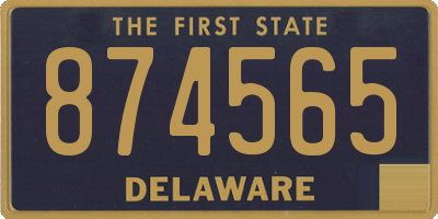 DE license plate 874565