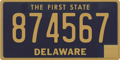 DE license plate 874567