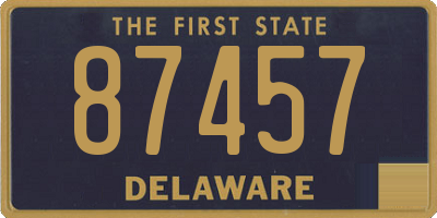 DE license plate 87457