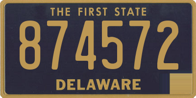 DE license plate 874572