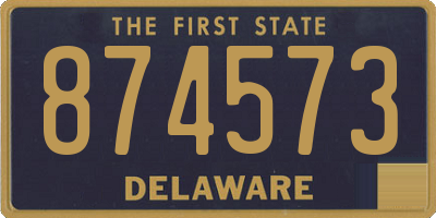 DE license plate 874573