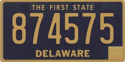 DE license plate 874575