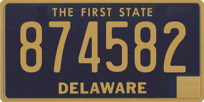 DE license plate 874582