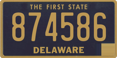 DE license plate 874586