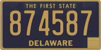 DE license plate 874587