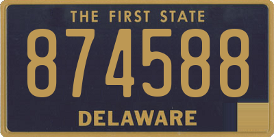 DE license plate 874588