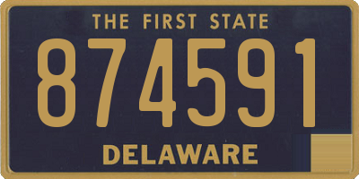 DE license plate 874591