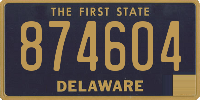DE license plate 874604