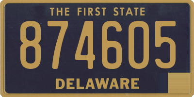 DE license plate 874605