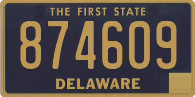 DE license plate 874609