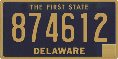 DE license plate 874612