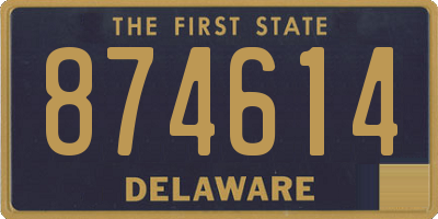 DE license plate 874614