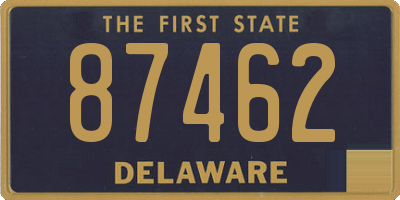 DE license plate 87462