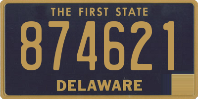 DE license plate 874621