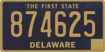 DE license plate 874625
