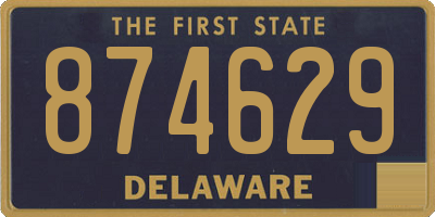 DE license plate 874629