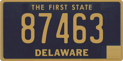 DE license plate 87463