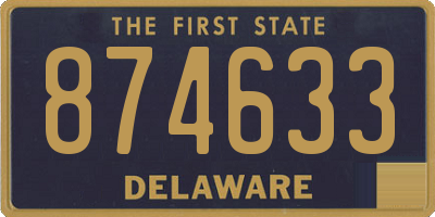 DE license plate 874633