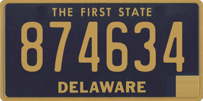DE license plate 874634