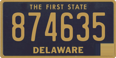 DE license plate 874635