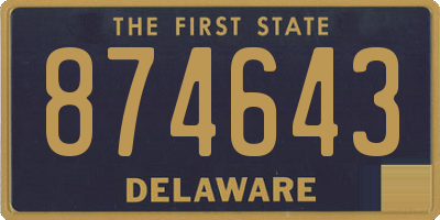 DE license plate 874643