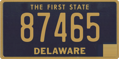 DE license plate 87465