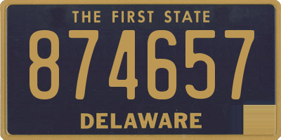 DE license plate 874657