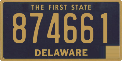 DE license plate 874661