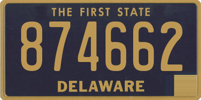 DE license plate 874662