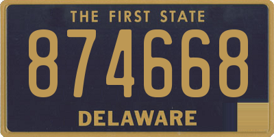 DE license plate 874668