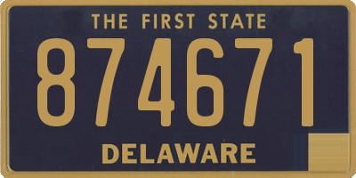DE license plate 874671