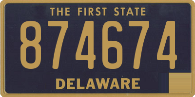 DE license plate 874674