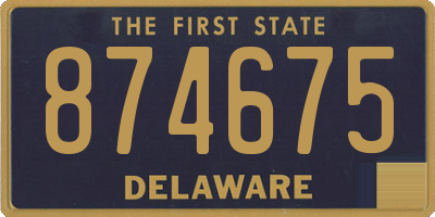 DE license plate 874675