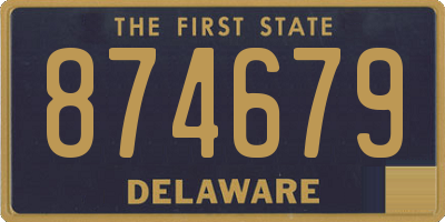 DE license plate 874679