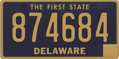 DE license plate 874684