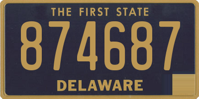 DE license plate 874687